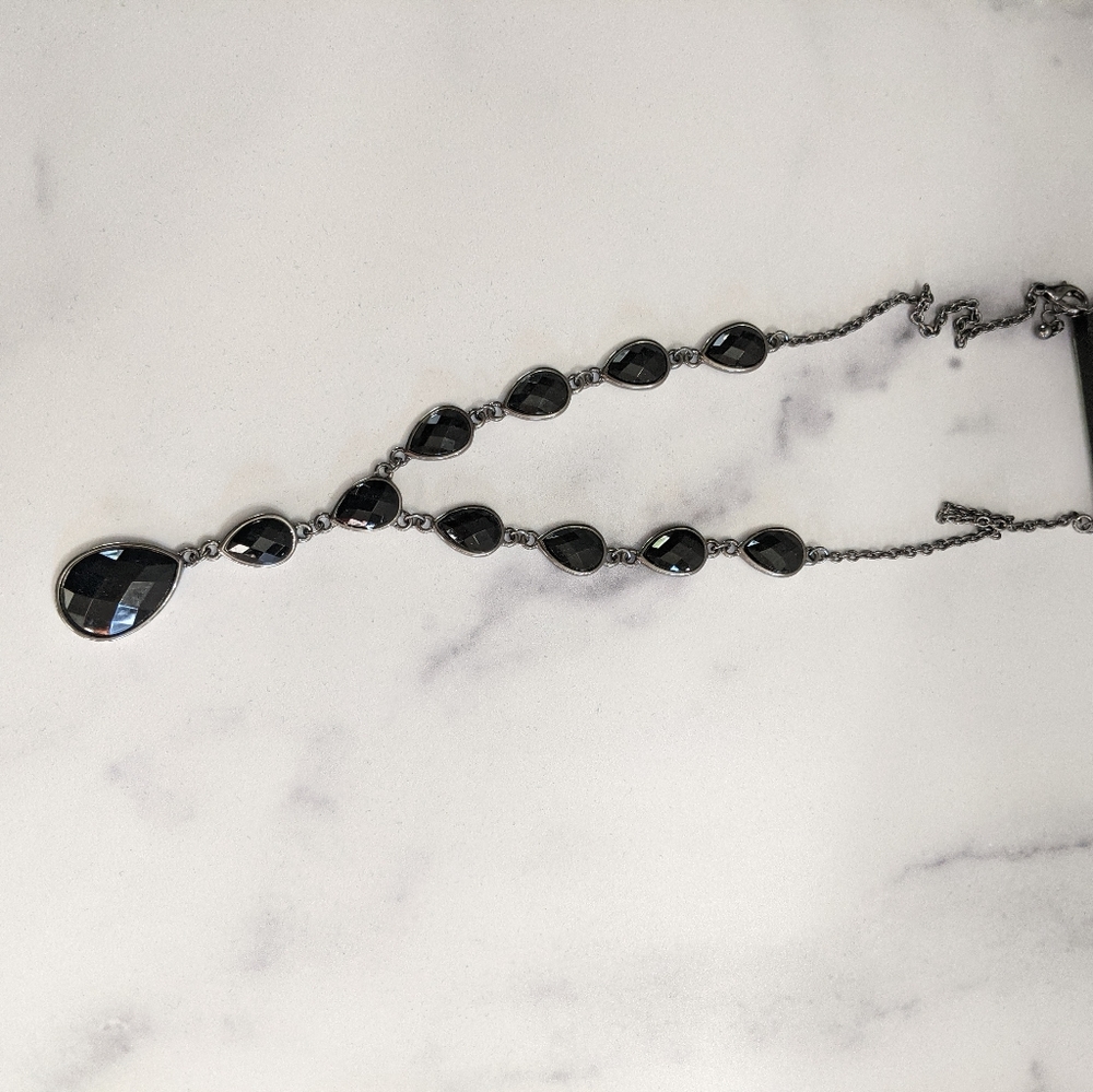Black costume necklace